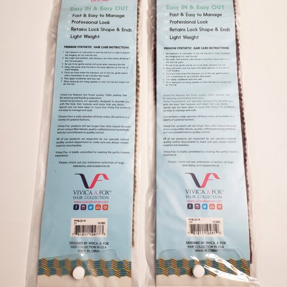 Bundle Lot 6 Hair Extensions Vivica A Fox Braids Synthetic Toyokalon Kanekalon - Picture 5 of 11